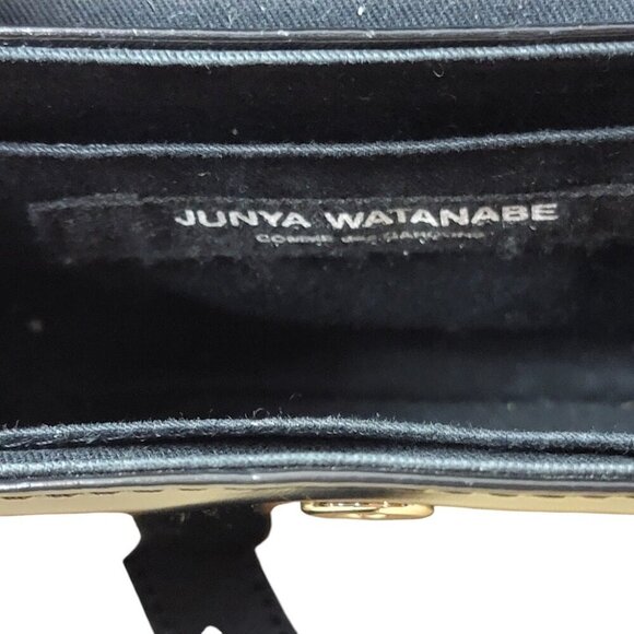 Junya Watanabe Black Leather Top Handle Crossbody Purse | Rare Avant-Garde Bag - Picture 4 of 7